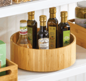 Bamboo wood lazy Susan for Kitchen