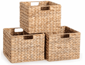 woven organization bins
